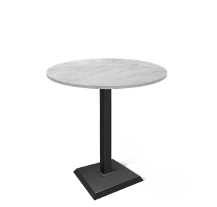 Обеденный круглый стол SHT-TU5-BS2/H110 / SHT-TT 90 ЛДСП (бетон чикаго светло-серый/черный) в Советском