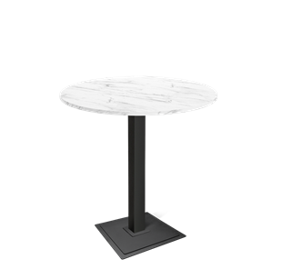 Барный стол SHT-TU5-BS2/H110 / SHT-TT 90 ЛДСП (мрамор кристалл/черный) в Нижневартовске
