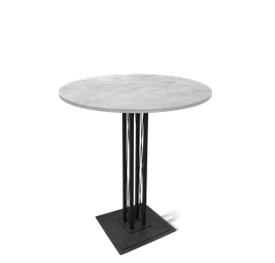 Мини-стол на кухню SHT-TU6-BS1/H110 / SHT-TT 90 ЛДСП (бетон чикаго светло-серый/черный) в Сургуте