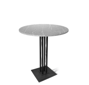 Барный стол SHT-TU6-BS1/H110 / SHT-TT 90 МДФ (серый мрамор/черный) в Лангепасе
