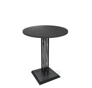 Барный стол SHT-TU6-BS2/H110 / SHT-TT 80 ЛДСП (камень пьетра гриджио черный/черный) в Лангепасе