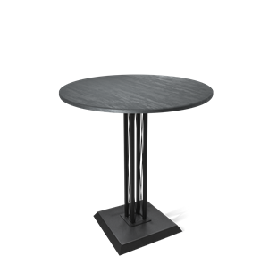 Маленький обеденный стол SHT-TU6-BS2/H110 / SHT-TT 90 МДФ (каменный уголь/черный) в Лангепасе