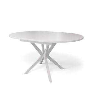 Кухонный стол раздвижной Kenner B1300 (Белый/Стекло белое сатин) в Лангепасе