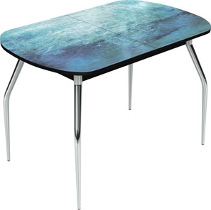 Раздвижной стол Ривьера исп.2 хром №5 (Exclusive h142/черный) в Лангепасе