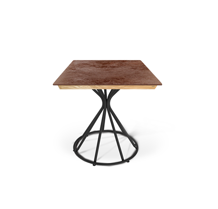 Кухонный обеденный стол SHT-TU4-1/ТT8 60/60 (черный муар/прозрачный лак/коричневая сепия) в Лангепасе - изображение