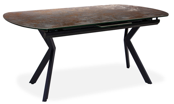Кухонный раздвижной стол Шамони 2CX 160х90 (Oxide Nero/Графит) в Радужном - изображение