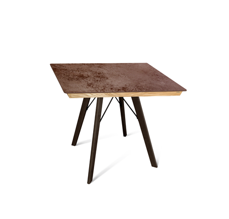 Кухонный стол SHT-TU9/ТT8 60/60 (венге/прозрачный лак/коричневая сепия) в Радужном - изображение