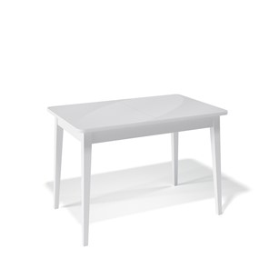 Кухонный стол раскладной Kenner 1100M (Белый/Стекло белое сатин) в Сургуте