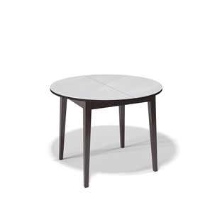 Кухонный круглый стол Kenner 1000M (Венге/Стекло белое глянец) в Нижневартовске