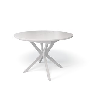 Обеденный раздвижной стол Kenner B1100 (Белый/Стекло белое сатин) в Радужном