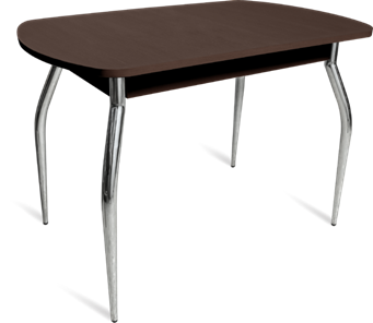 Кухонный обеденный стол ПГ-06 МДФ, венге МДФ/35 гнутые металл хром в Когалыме