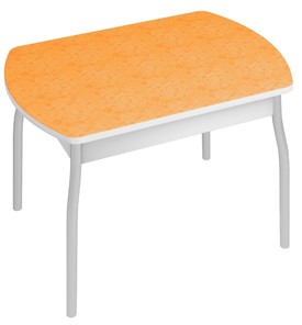 Кухонный стол Орфей-6, Оранжевые цветы в Нижневартовске