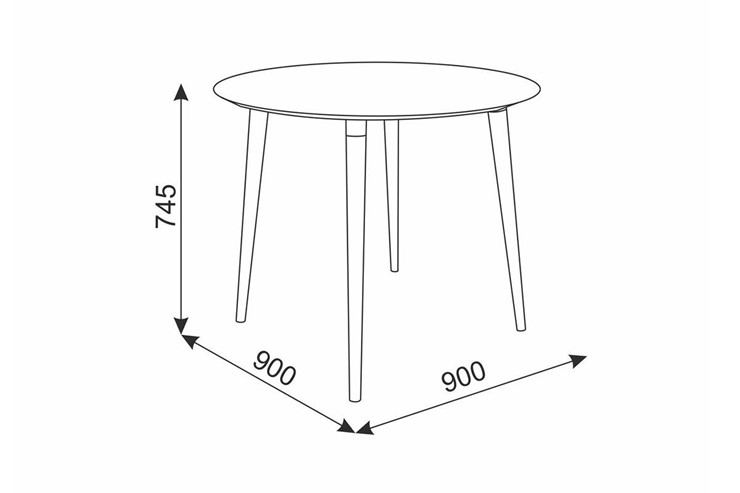 Стол обеденный Сканди 2, белый/светлый лак в Сургуте - изображение 1