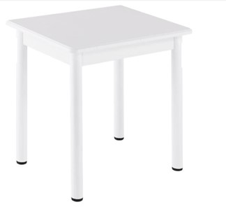 Кухонный пристенный стол СПА-01 МДФ, белый МДФ/белое дерево/36 прямые трубки белый в Лангепасе