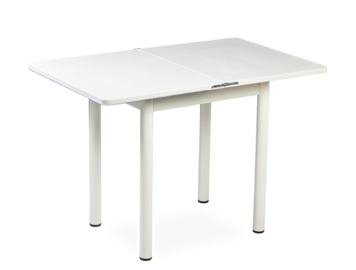 Кухонный пристенный стол СПА-01 СТФ, белый/фотопечать ромашки/опоры прямые белые в Лангепасе - изображение 1