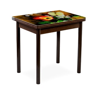 Кухонный пристенный стол СПА-01 СТФ, венге/фотопечать дерево/опоры прямые коричневые в Урае