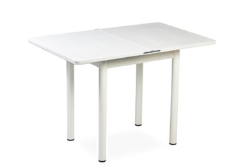 Кухонный пристенный стол СПА-02 СТФ, белый/фотопечать ромашки/опоры белый в Лангепасе - предосмотр 1