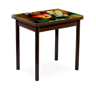 Кухонный пристенный стол СПА-02 СТФ, венге/фотопечать дерево/опоры коричневый в Когалыме