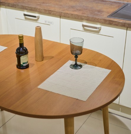 Кухонный раздвижной круглый стол Орех Гварнери д. 90 см ЛДСП в Югорске - изображение 7