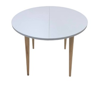 Кухонный раздвижной круглый стол Серый камень 90*90 см ЛДСП в Югорске - предосмотр 2