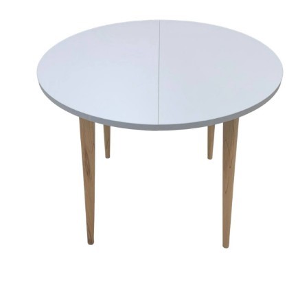 Кухонный раздвижной круглый стол Серый камень 90*90 см ЛДСП в Югорске - изображение 2