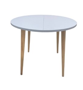 Кухонный раздвижной круглый стол Серый камень 90*90 см ЛДСП в Урае - предосмотр 3