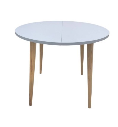 Кухонный раздвижной круглый стол Серый камень 90*90 см ЛДСП в Югорске - изображение 3