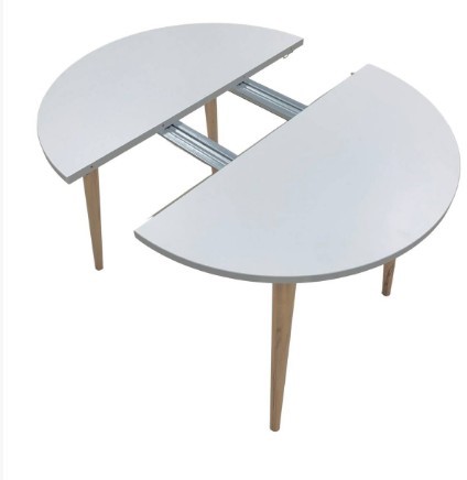 Кухонный раздвижной круглый стол Серый камень 90*90 см ЛДСП в Урае - изображение 4