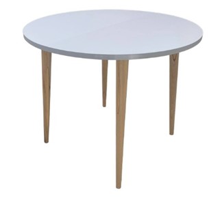 Кухонный раздвижной круглый стол Серый камень 90*90 см ЛДСП в Югорске - предосмотр
