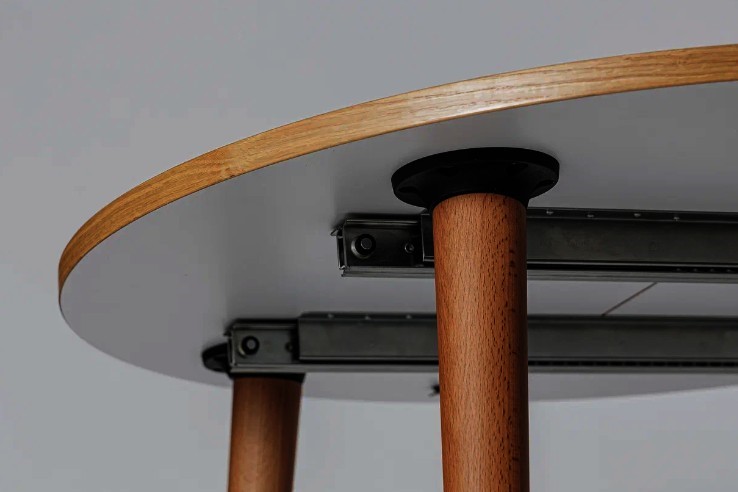 Кухонный стол круглый Шпон Дуба д. 100 см МДФ в Югорске - изображение 7