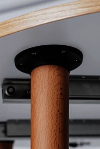 Кухонный стол круглый Шпон Дуба д. 100 см МДФ в Югорске - предосмотр 9