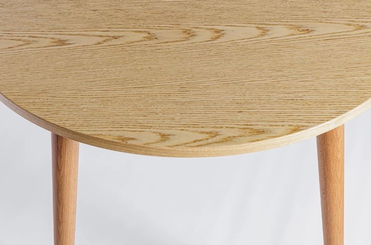 Кухонный стол круглый Шпон Дуба 677 С д. 100 см МДФ в Югорске - изображение 18