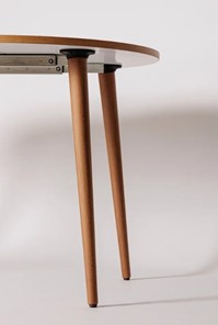 Кухонный стол круглый Шпон Дуба 677 С д. 100 см МДФ в Югорске - предосмотр 21