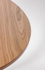 Кухонный стол круглый Шпон Ореха д. 100 см МДФ ножки вишня в Ханты-Мансийске - предосмотр 2