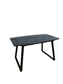 Кухонный стол раскладной AZ1400 (черный/стекло камень черный глянец) в Лангепасе