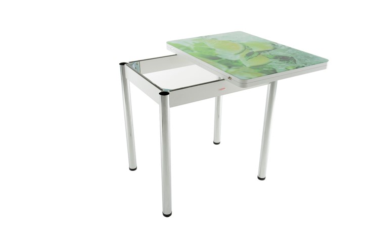 Раздвижной стол Бари дерево №8 (стекло белое/белый) в Урае - изображение 2