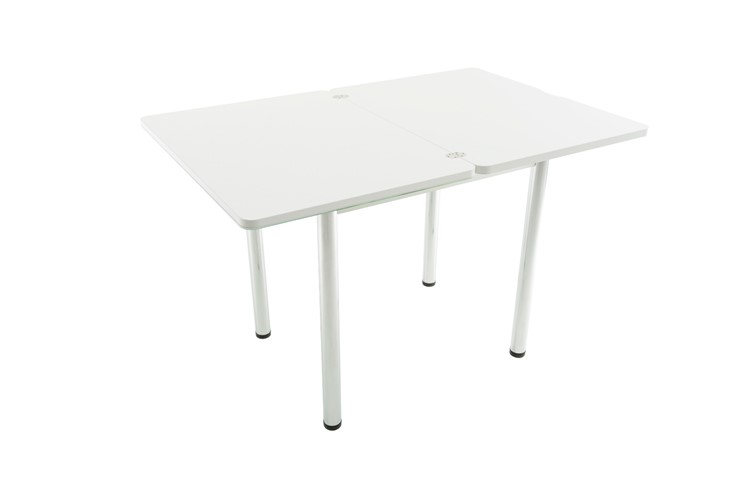 Раздвижной стол Бари дерево №8 (стекло белое/белый) в Урае - изображение 3