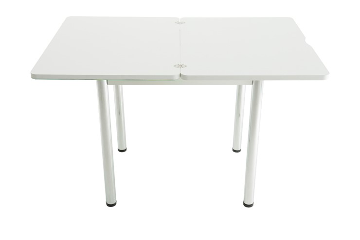 Раздвижной стол Бари дерево №8 (стекло белое/белый) в Лангепасе - изображение 4
