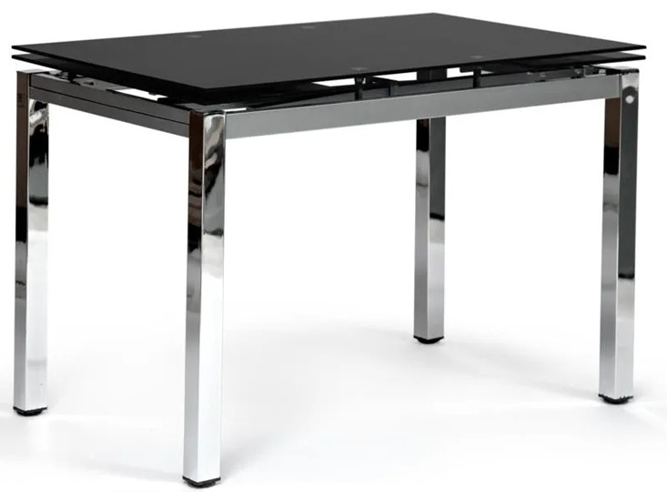 Стол раздвижной CAMPANA ( mod. 346 ) металл/стекло 70x110/170x76, хром/черный арт.11413 в Когалыме - изображение 1