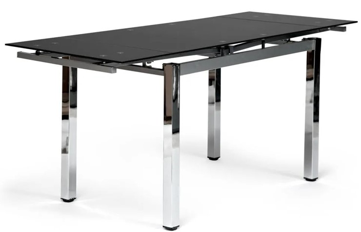 Стол раздвижной CAMPANA ( mod. 346 ) металл/стекло 70x110/170x76, хром/черный арт.11413 в Сургуте - изображение 2