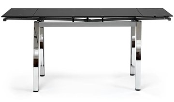 Стол со стеклянной столешницей CAMPANA ( mod. 346 ) металл/стекло 70x110/170x76, хром/черный арт.11413 в Югорске
