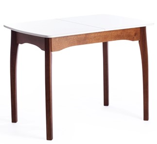 Кухонный стол раздвижной Caterina, бук/мдф, 100+30x70x75, коричневый, белый арт.15856 в Лангепасе