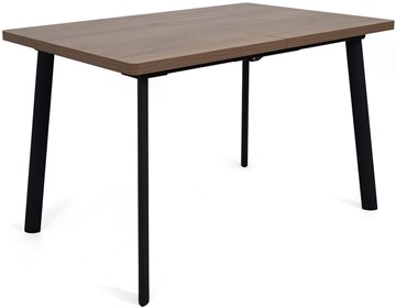 Кухонный раздвижной стол Дали-2L(ноги черные, дуб табако) в Нижневартовске