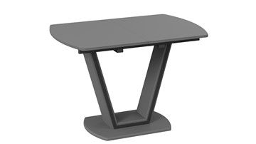 Обеденный раздвижной стол Дели Тип 2 (Серый софт, Стекло матовое серое) в Урае