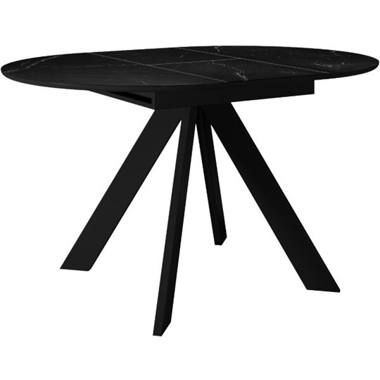 Кухонный раздвижной стол DikLine SKC100 D1000 Керамика Черный мрамор / опоры черные в Урае - изображение 4