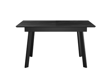 Керамический обеденный стол DikLine SKH125 Керамика Черный мрамор/подстолье черное/опоры черные (2 уп.) в Нижневартовске