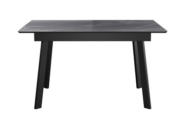 Стол кухонный раскладной DikLine SKH125 Керамика Серый мрамор/подстолье черное/опоры черные (2 уп.) в Сургуте