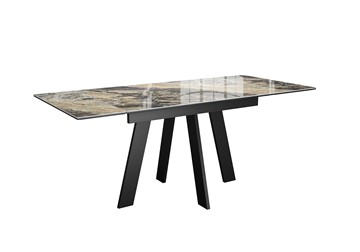 Кухонный стол раскладной DikLine SKM120 Керамика Amadeus/подстолье черное/опоры черные в Когалыме - предосмотр 3