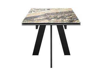 Кухонный стол раскладной DikLine SKM120 Керамика Amadeus/подстолье черное/опоры черные в Югорске - предосмотр 5