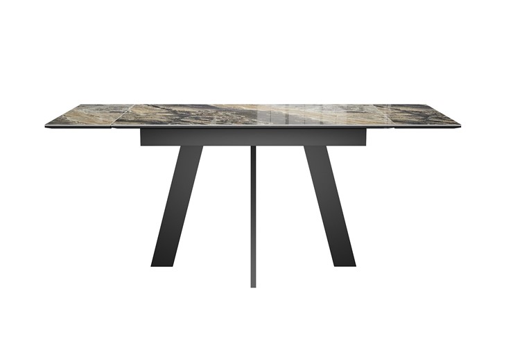 Кухонный стол раскладной DikLine SKM120 Керамика Amadeus/подстолье черное/опоры черные в Когалыме - изображение 6